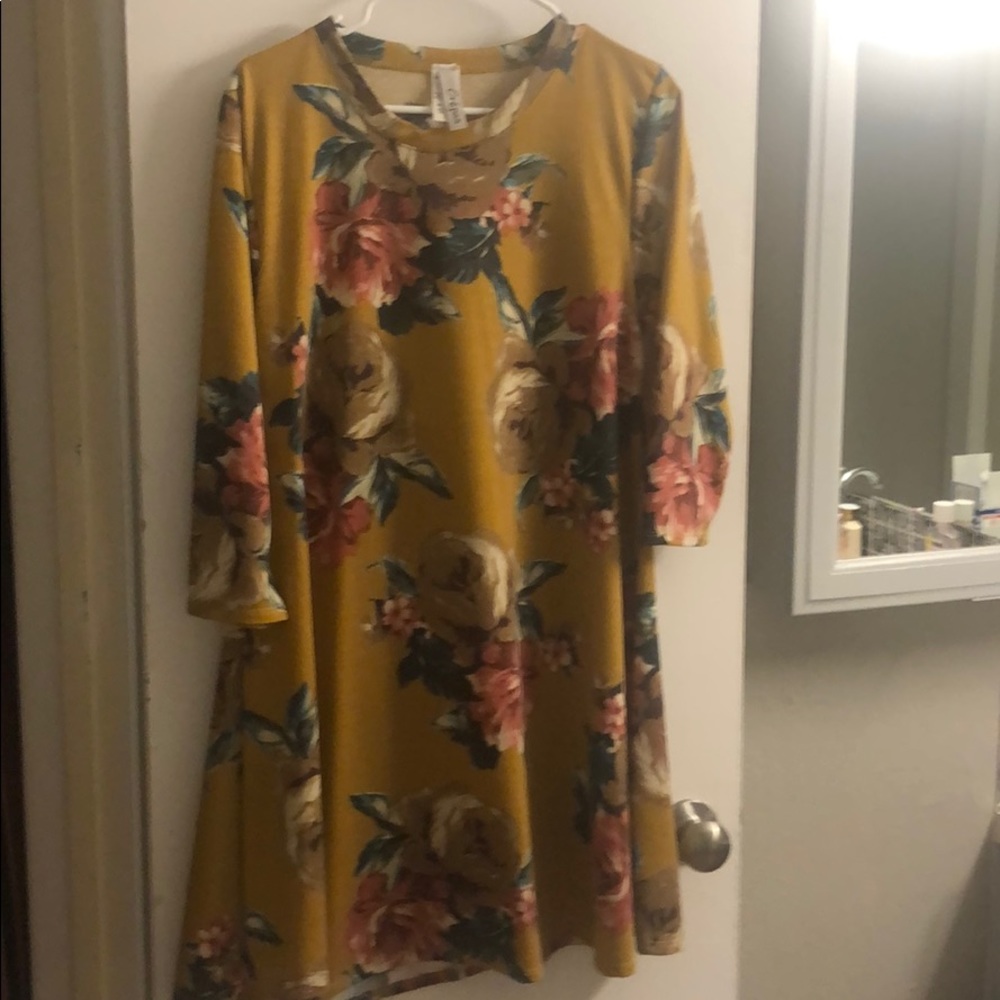 Large floral dress